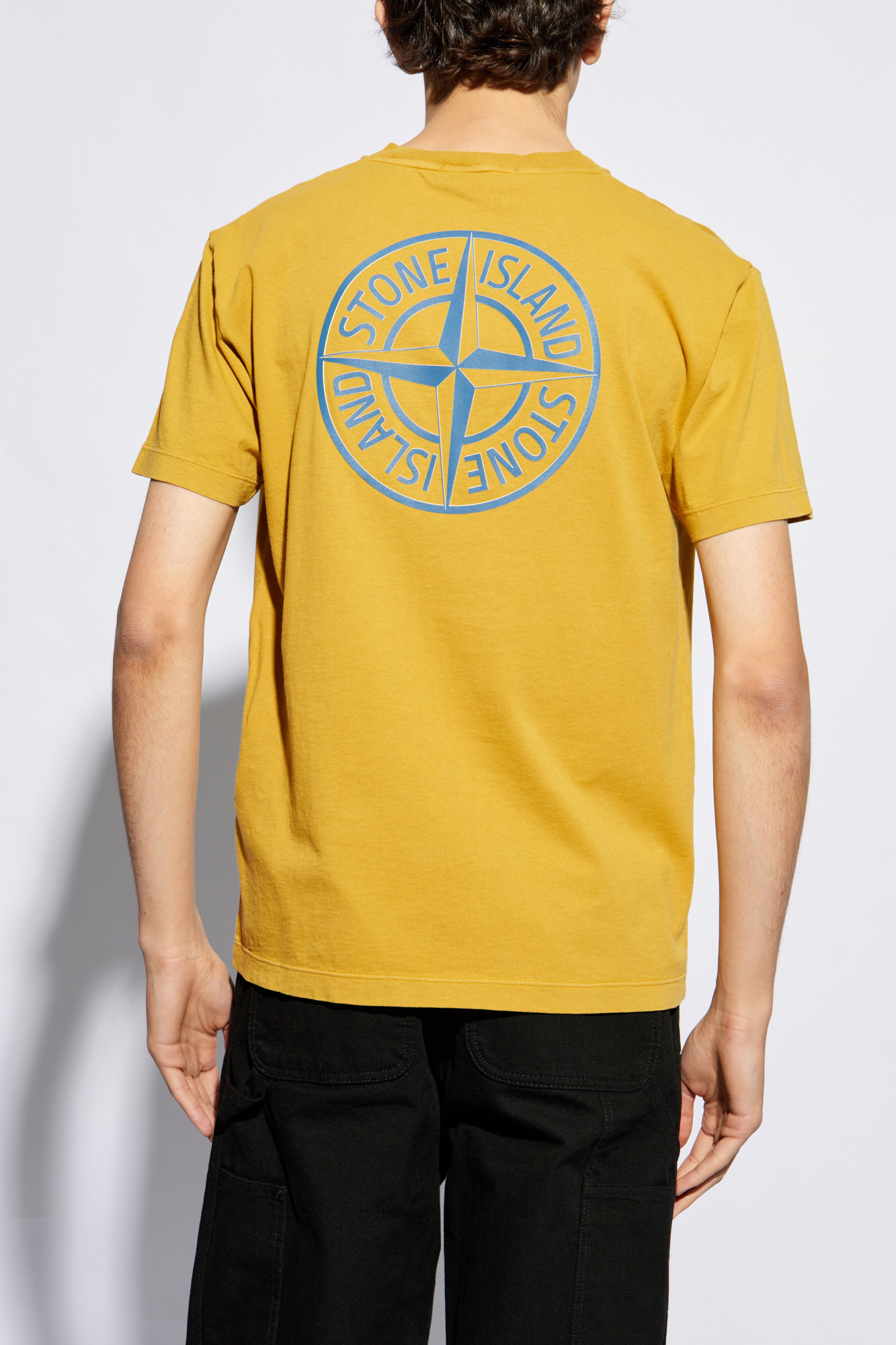 Stone island t shirt yellow deals